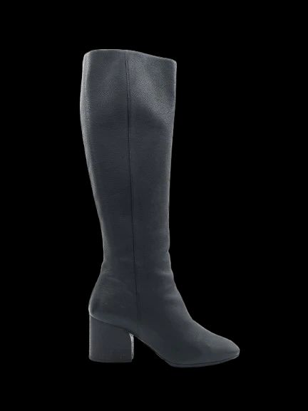 Excellent Salvatore Ferragamo Black Leather Knee-High Boots Size 39.5