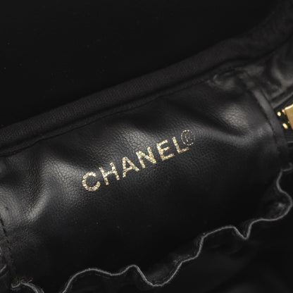 Chanel Black Coco Mark Handbag Leather Grained Calfskin A 01998