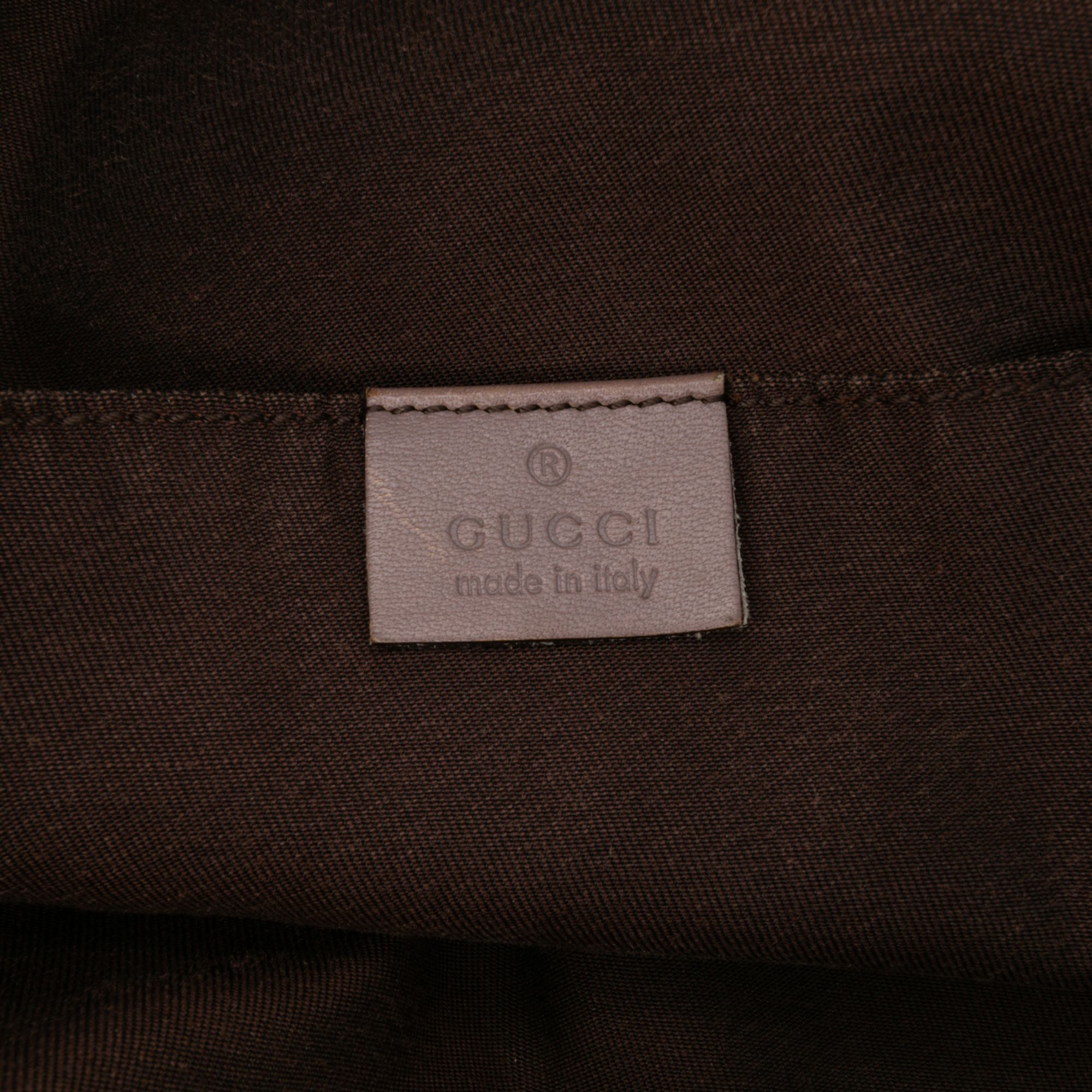 Gucci GG Canvas Web Tote Brown