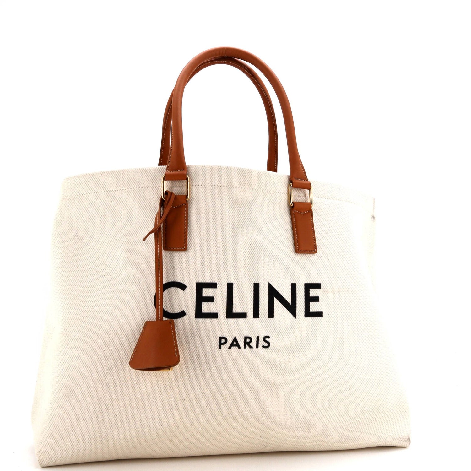 Celine Horizontal Cabas Tote Canvas With Leather