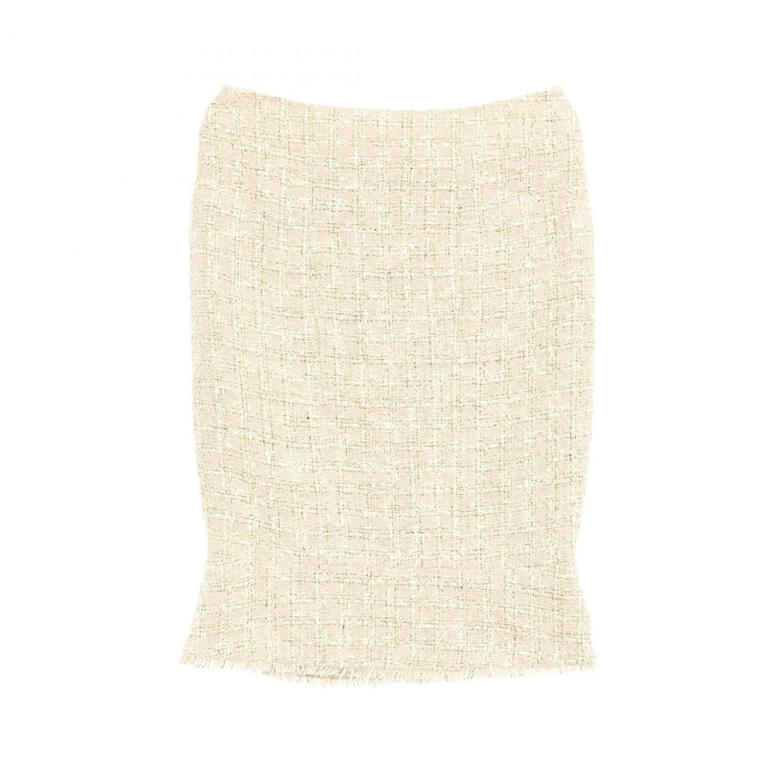 Chanel Pink Multicolor Coco Mark Skirt Cotton Fabric Silk P 25552v 15981