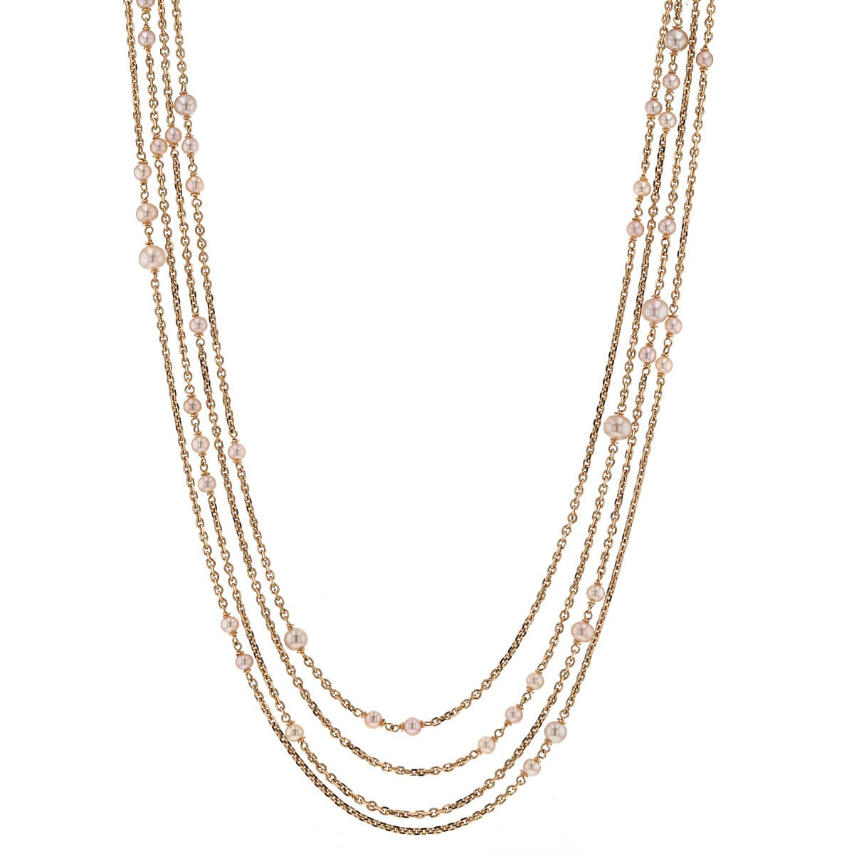 Boucheron Exquises Confidences pearls, diamonds and gold necklace