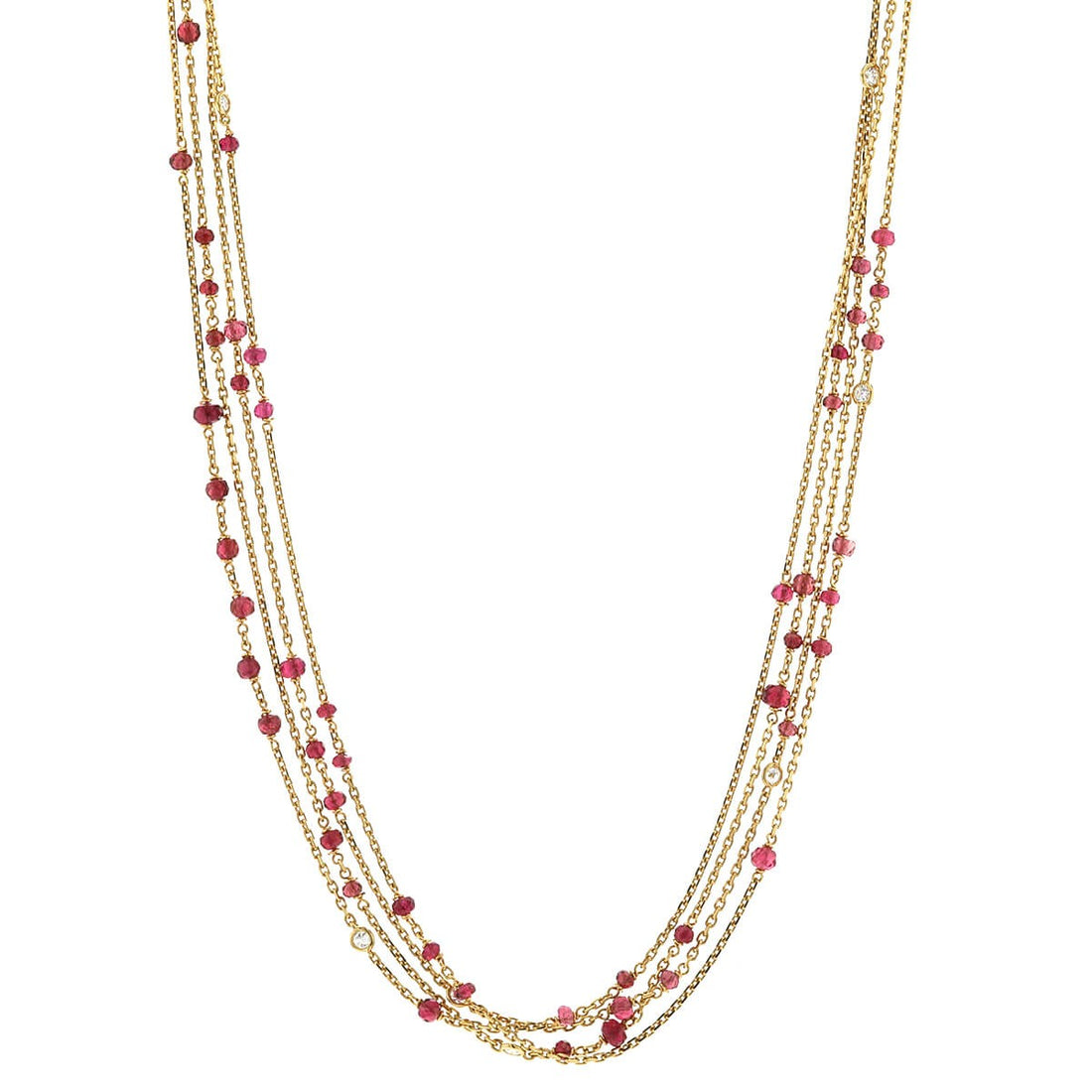 Boucheron Exquises Confidences rubies, diamonds and gold necklace
