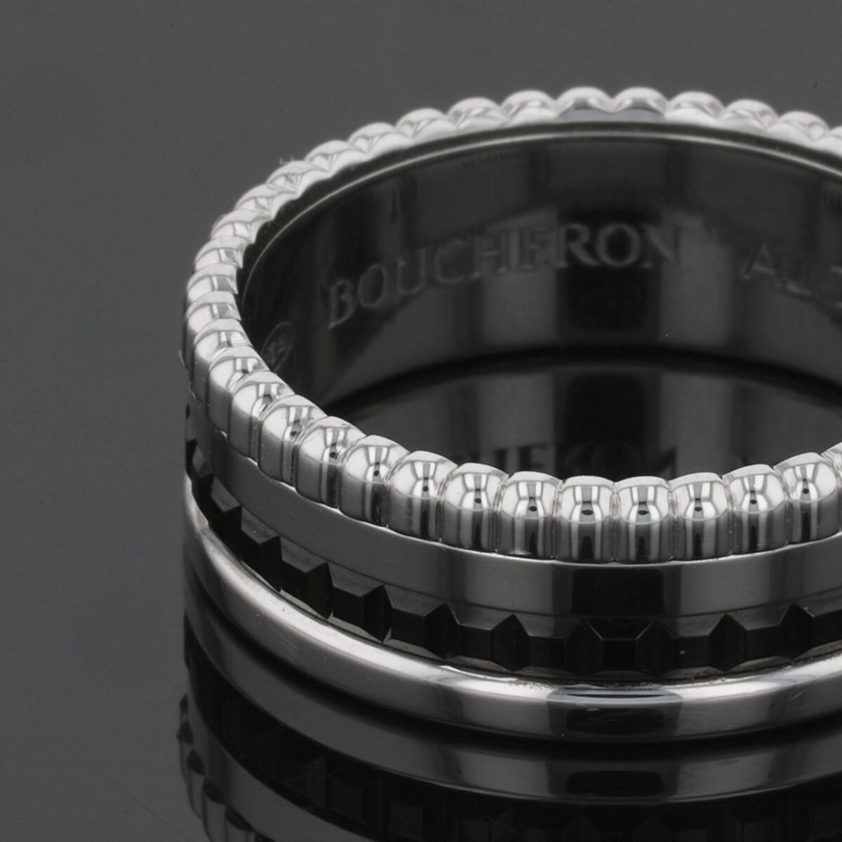 Boucheron Quatre Black Edition PVD and gold ring