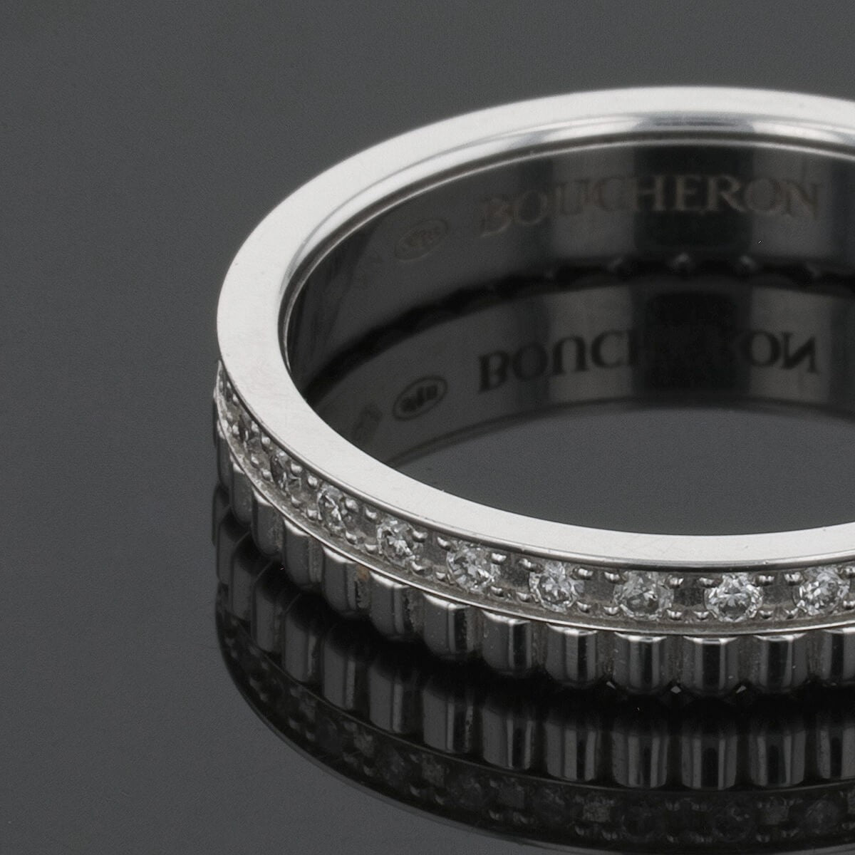 Boucheron Quatre diamonds and gold ring