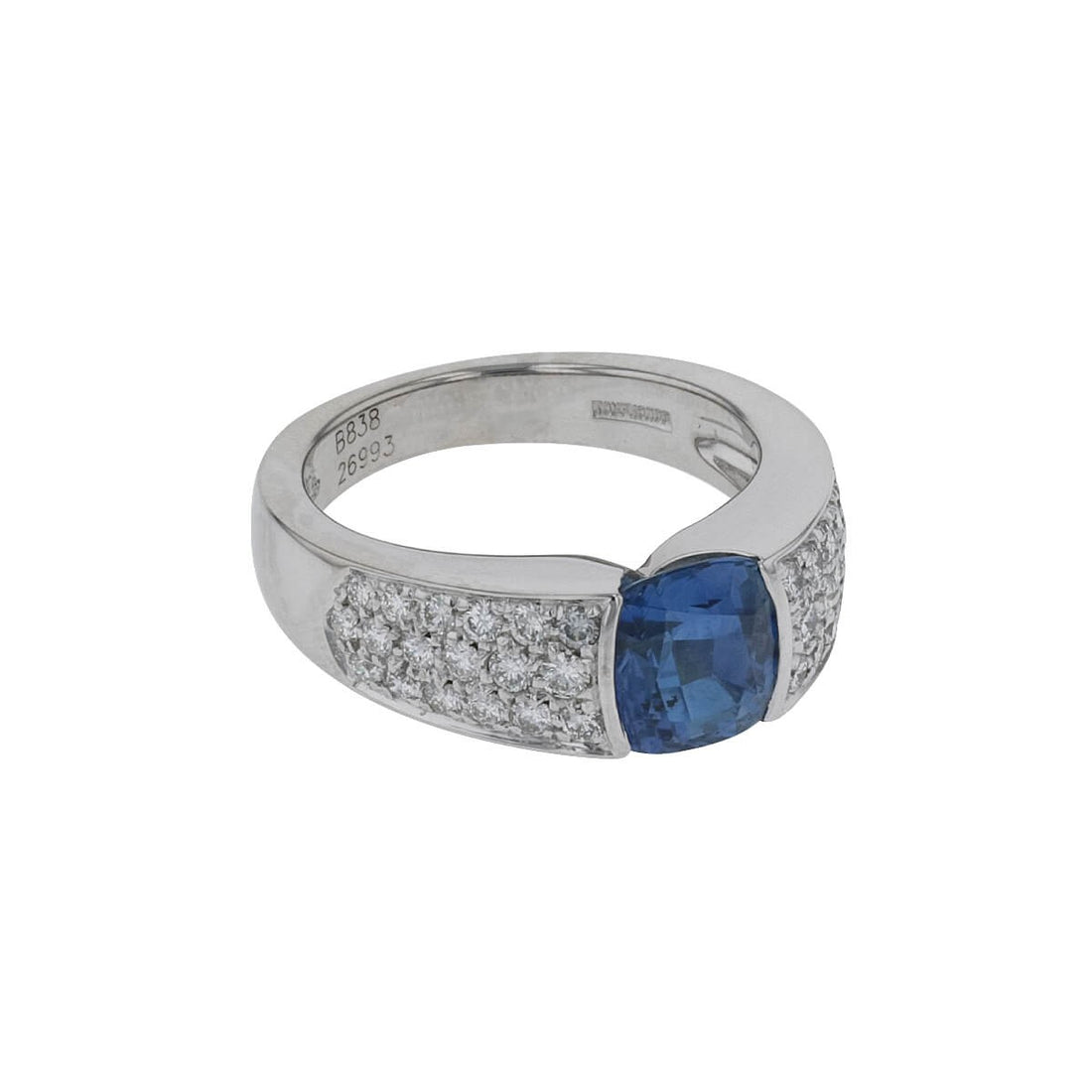 Boucheron sapphire, diamonds and gold ring