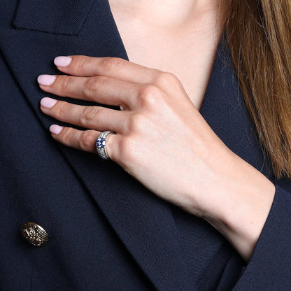 Boucheron sapphire, diamonds and gold ring