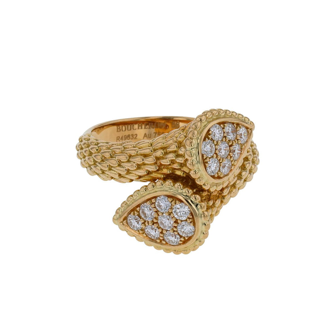 Boucheron Serpent Boheme diamonds and gold ring