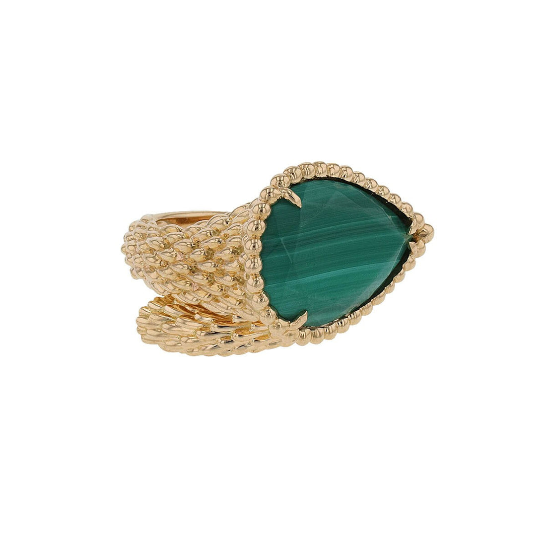 Boucheron Serpent Boheme malachite and gold ring