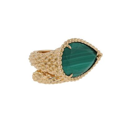 Boucheron Serpent Boheme malachite and gold ring