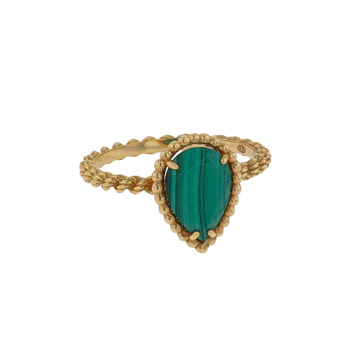 Boucheron Serpent Boheme malachite and gold ring