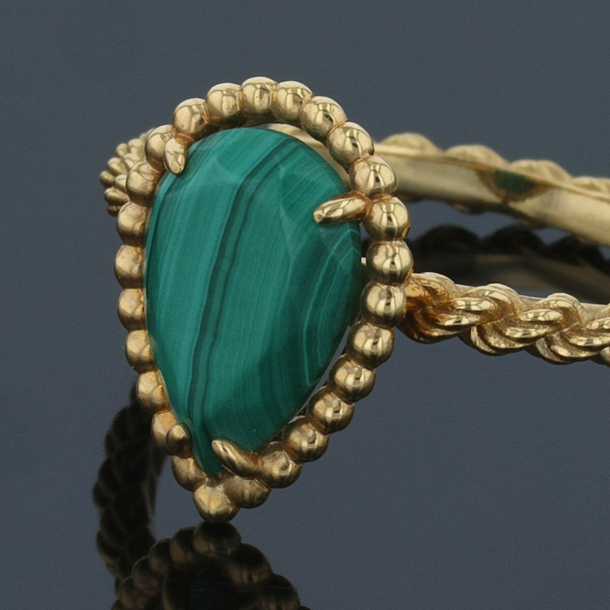 Boucheron Serpent Boheme malachite and gold ring