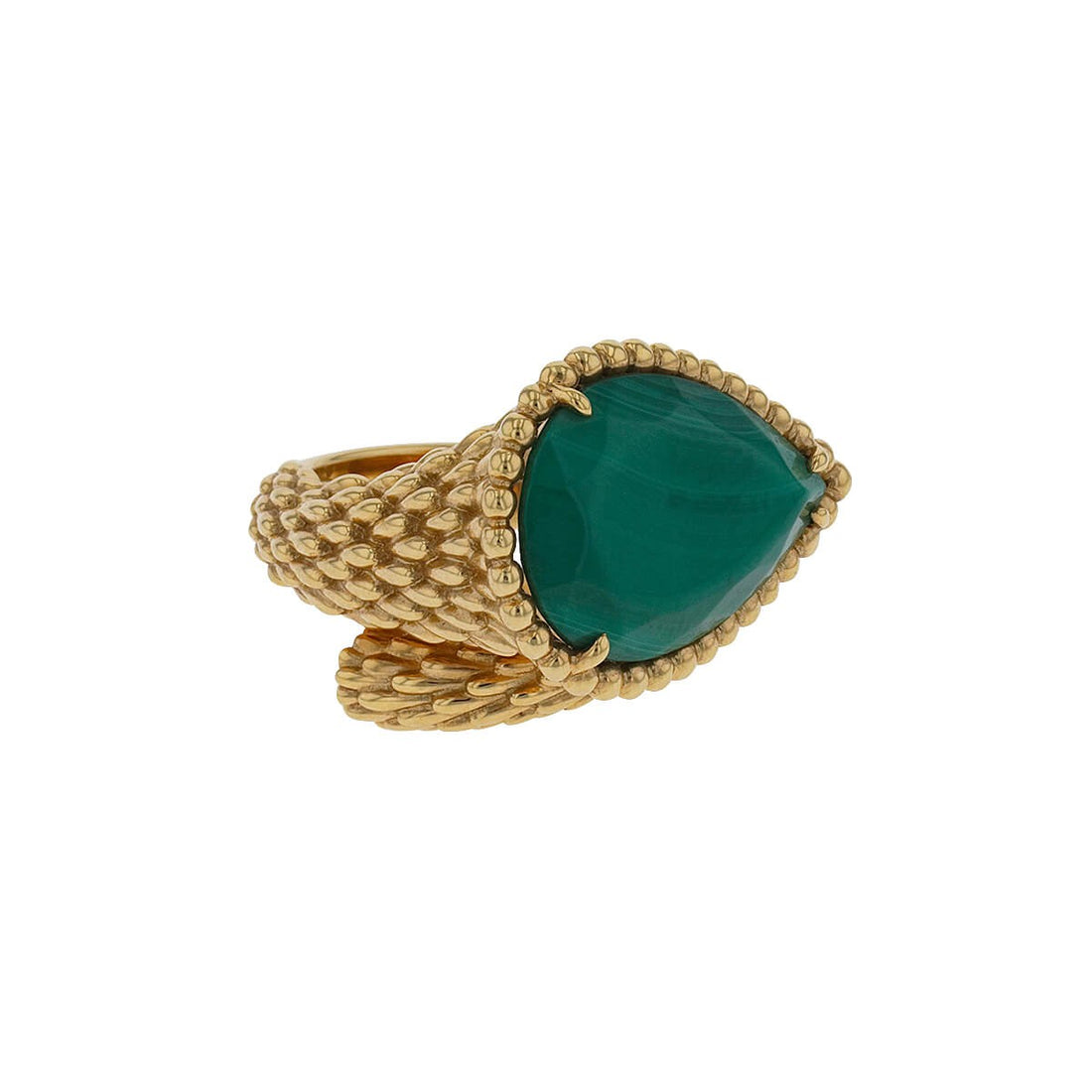 Boucheron Serpent Boheme malachite and gold ring