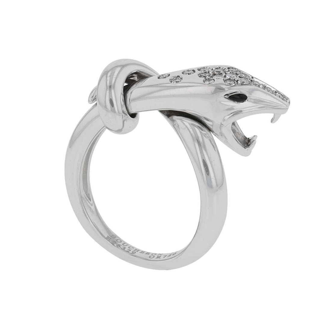 Boucheron Trouble Serpent diamonds, enamel and gold ring