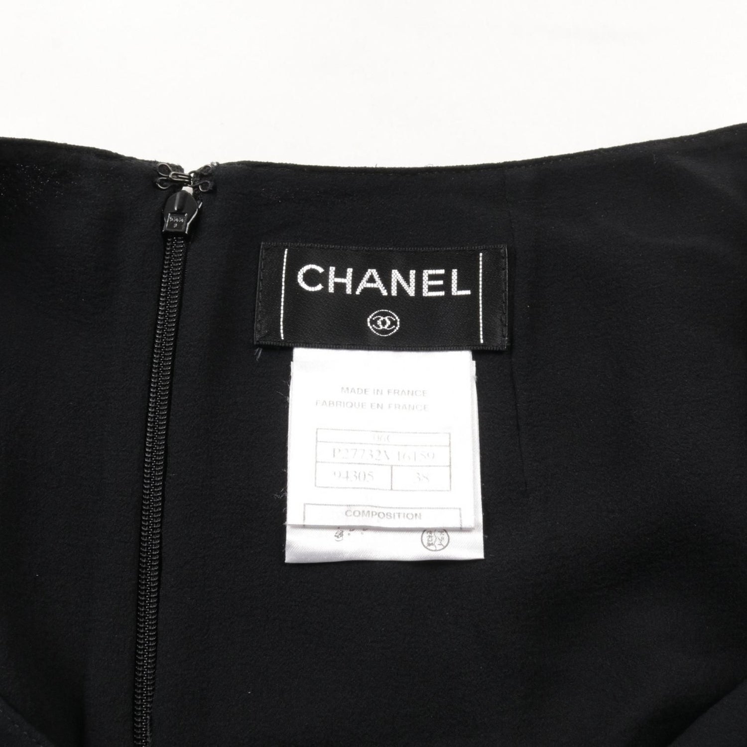 Chanel Black Skirt Silk P 27732v 16159