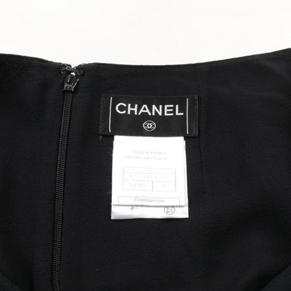 Chanel Black Skirt Silk P 27732v 16159