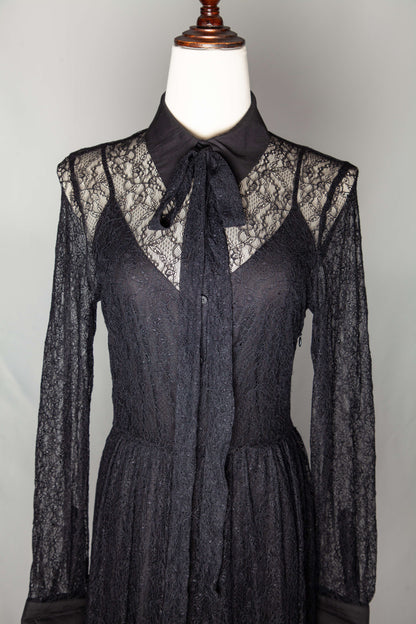 Good Beymen Club Black Lace Dress Long Sleeves Size N/A