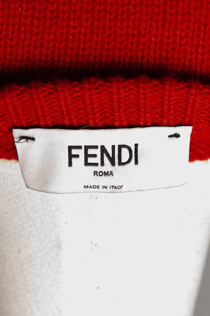 Good Fendi Red Cashmere Wool Sweater Size XXS with Unique Design