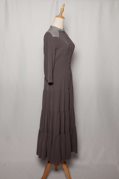 Like Yana Gray Viscose Dress Excellent Condition Size S