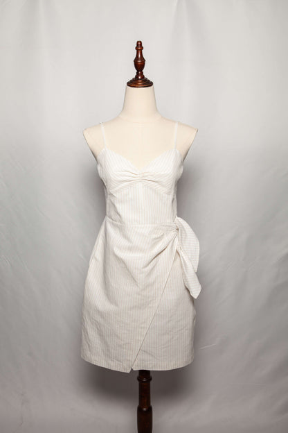 Good Rebecca Taylor White Cotton Spaghetti Strap Dress Size XS