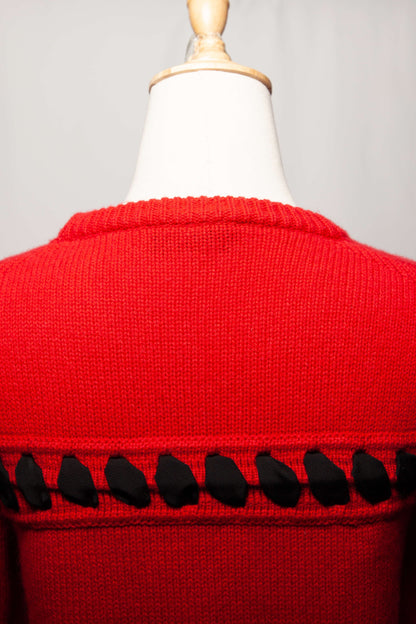 Good Fendi Red Cashmere Wool Sweater Size XXS with Unique Design