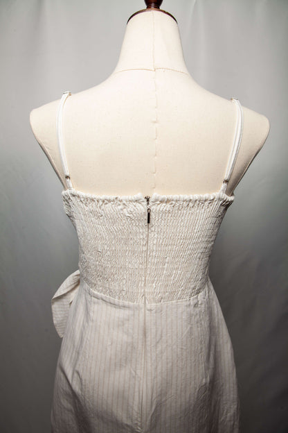 Good Rebecca Taylor White Cotton Spaghetti Strap Dress Size XS