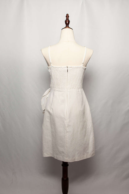 Good Rebecca Taylor White Cotton Spaghetti Strap Dress Size XS