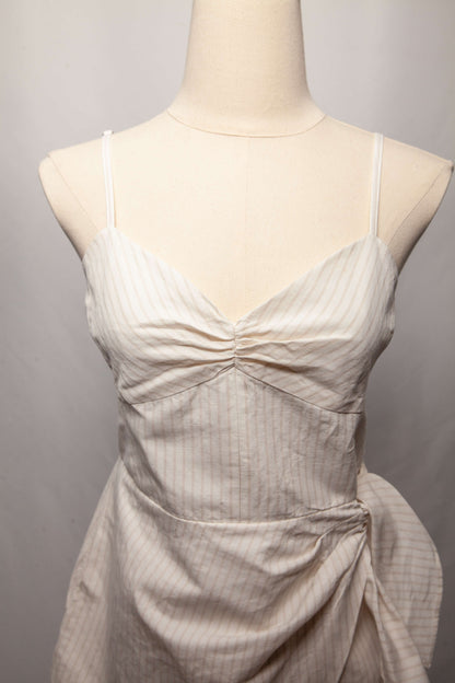 Good Rebecca Taylor White Cotton Spaghetti Strap Dress Size XS