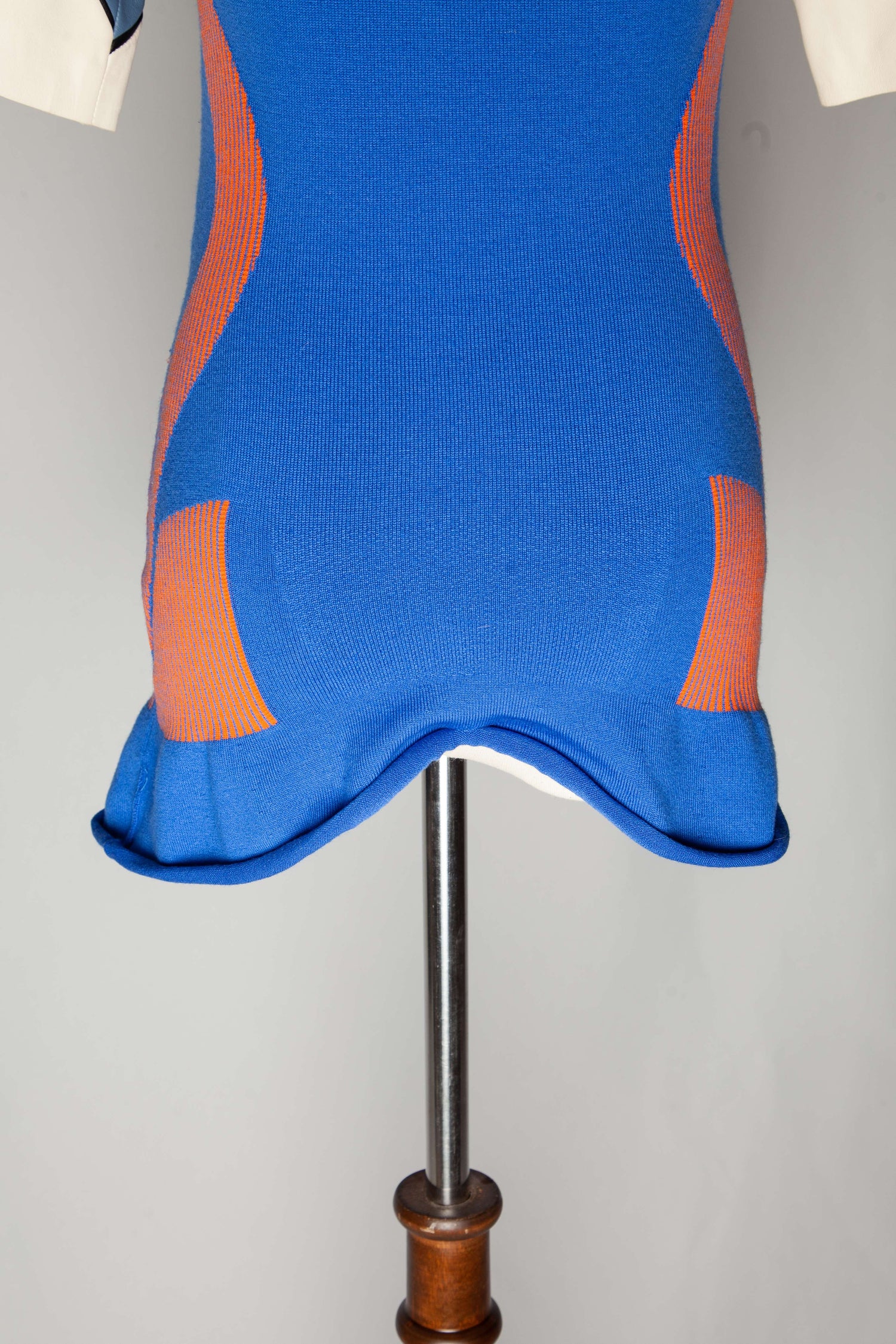 Excellent Louis Vuitton Blue Angora Wool Top with Abstract Patterns
