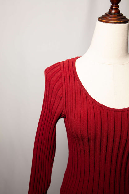 Excellent Fendi Red Knitted Dress Size S Women
