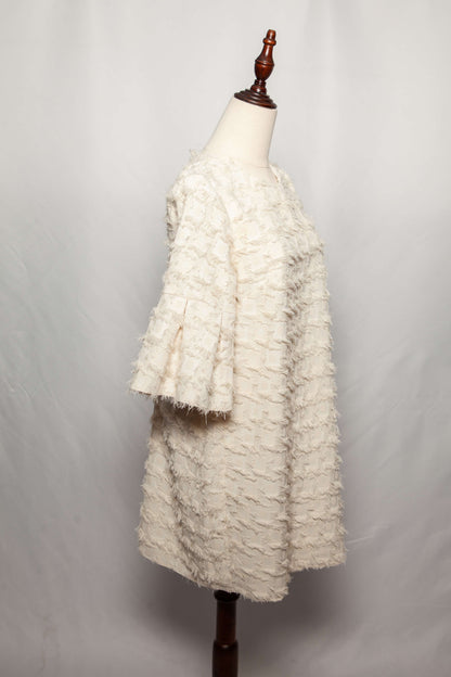 Average River Island White Textured Dress Size XS Polyester