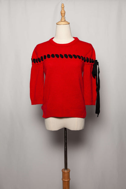 Good Fendi Red Cashmere Wool Sweater Size XXS with Unique Design