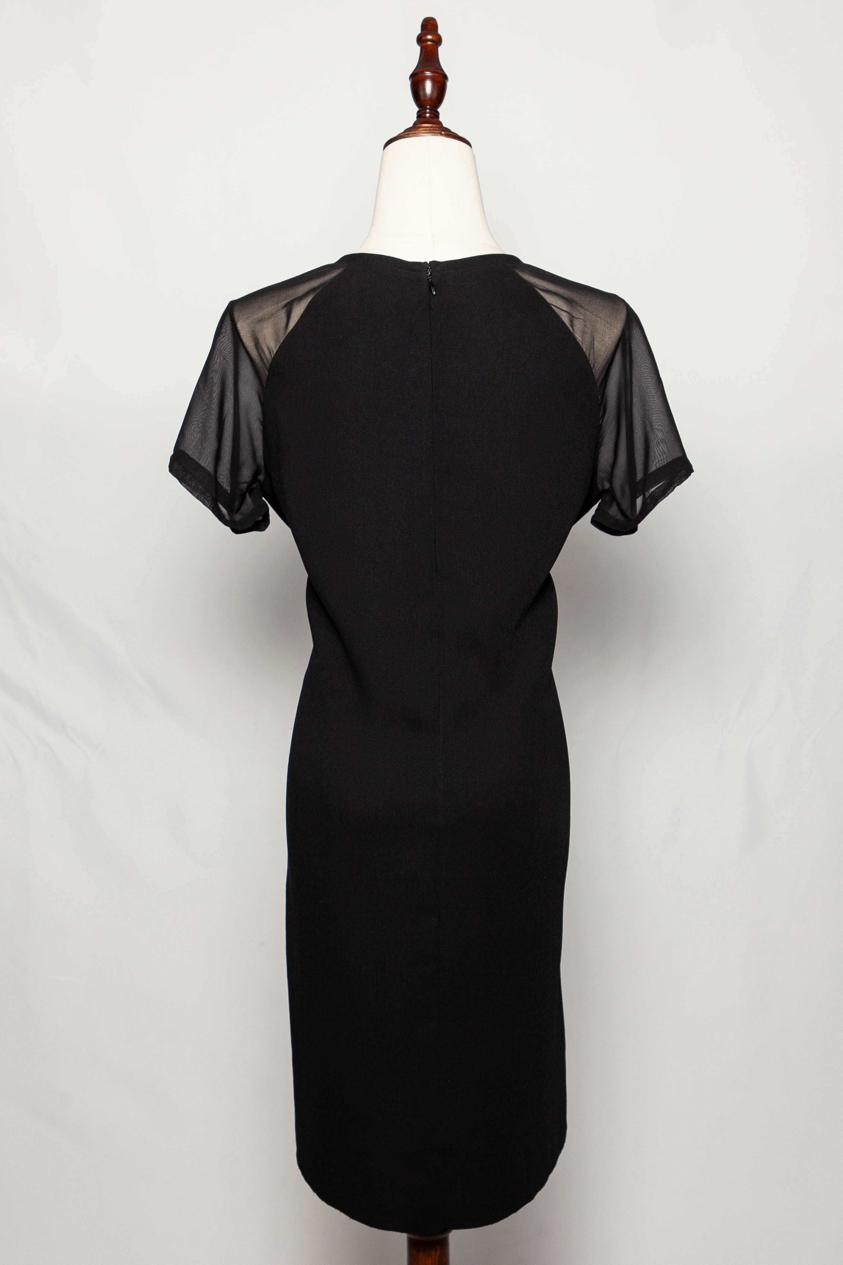 Good Vince Black Dress Size S with Sheer Short Sleeves
