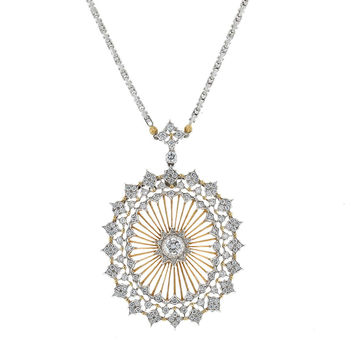 Buccellati diamonds and gold necklace