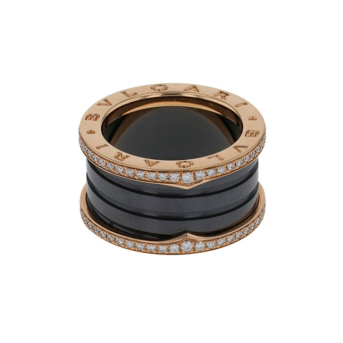 Bulgari B.Zero 1 diamonds, ceramic and gold ring