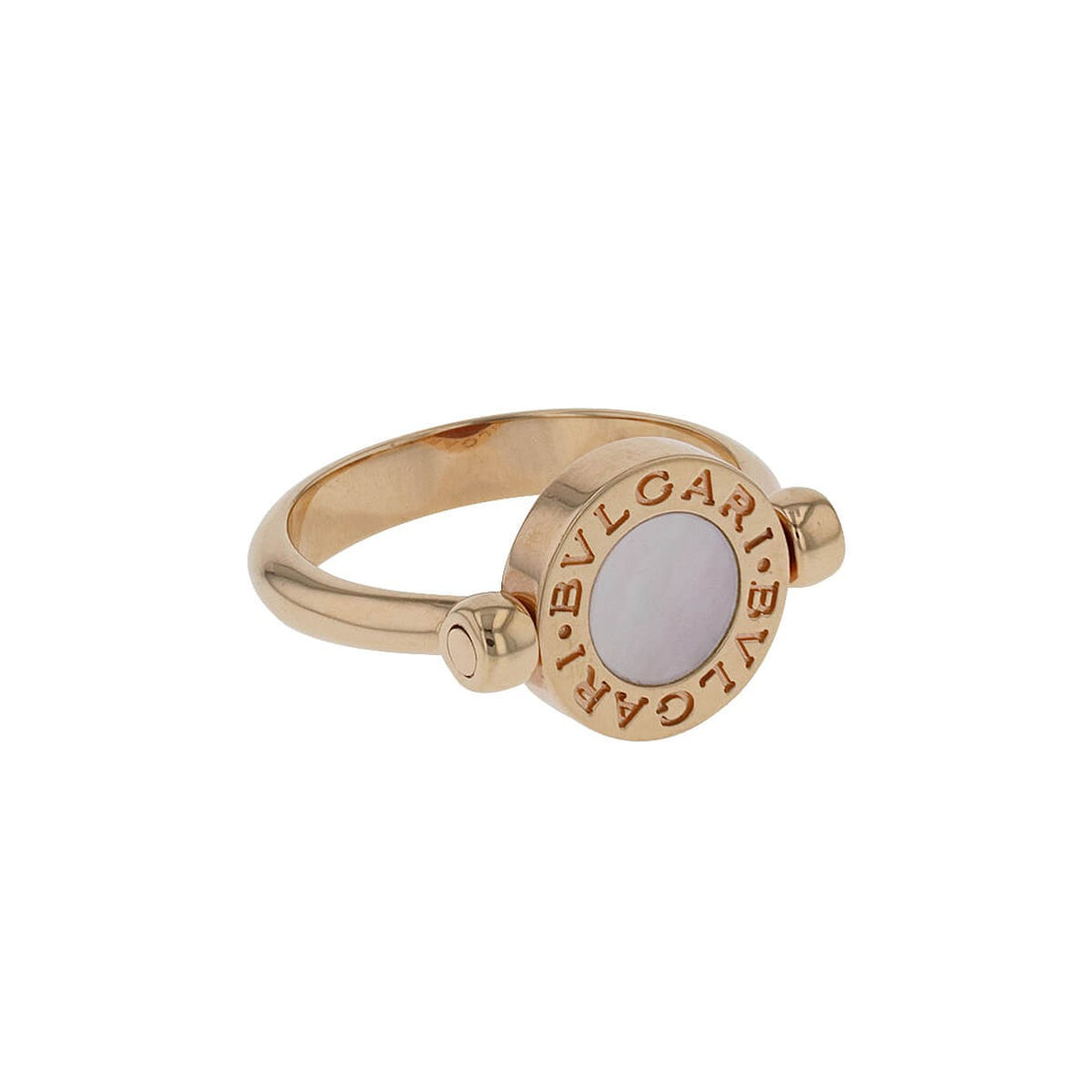 Bulgari Bulgari Bulgari mother of pearl and cornaline gold ring