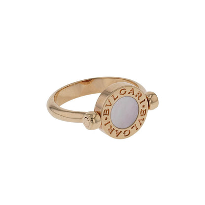 Bulgari Bulgari Bulgari mother of pearl and cornaline gold ring