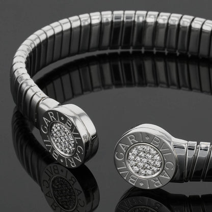 Bulgari Bulgari diamonds and stainless steel watch
