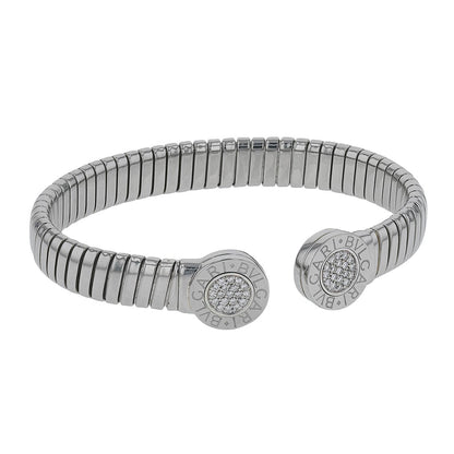 Bulgari Bulgari diamonds and stainless steel watch