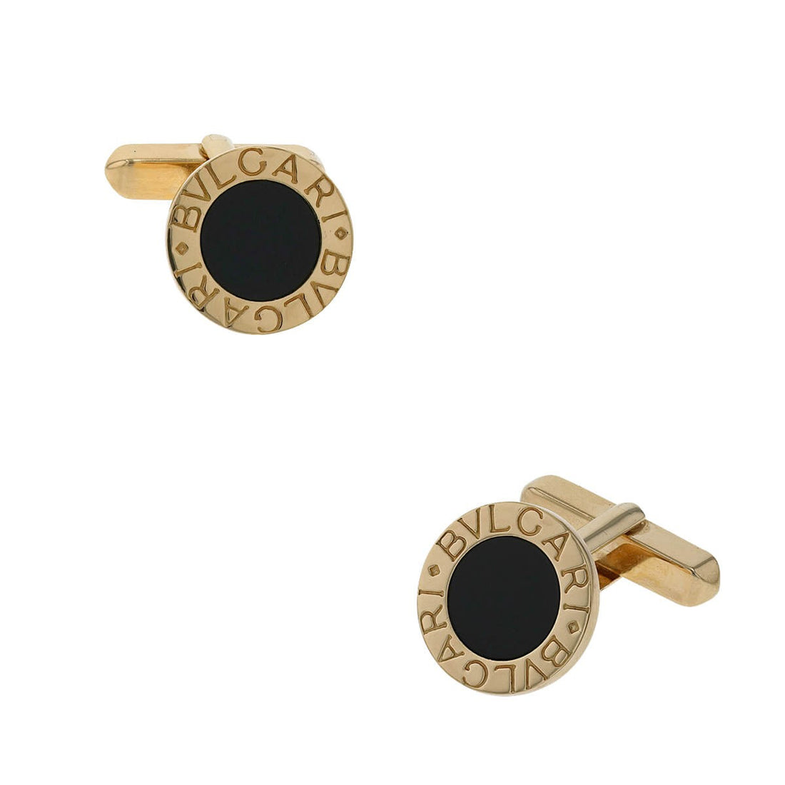Bulgari Bulgari onyx and gold cufflinks