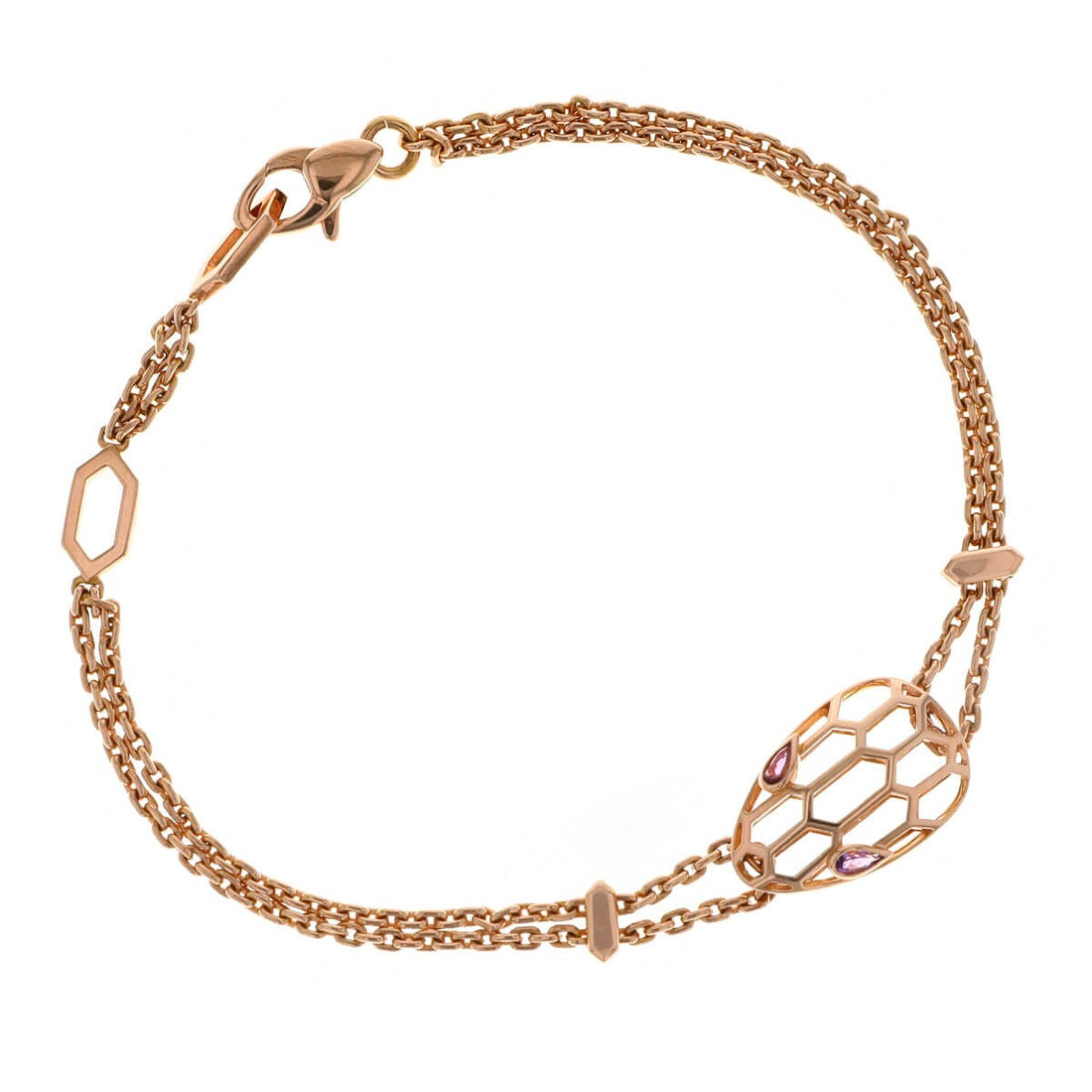 Bulgari Serpenti amethysts and gold bracelet