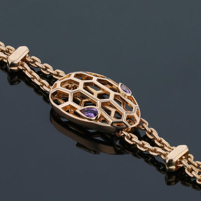 Bulgari Serpenti amethysts and gold bracelet