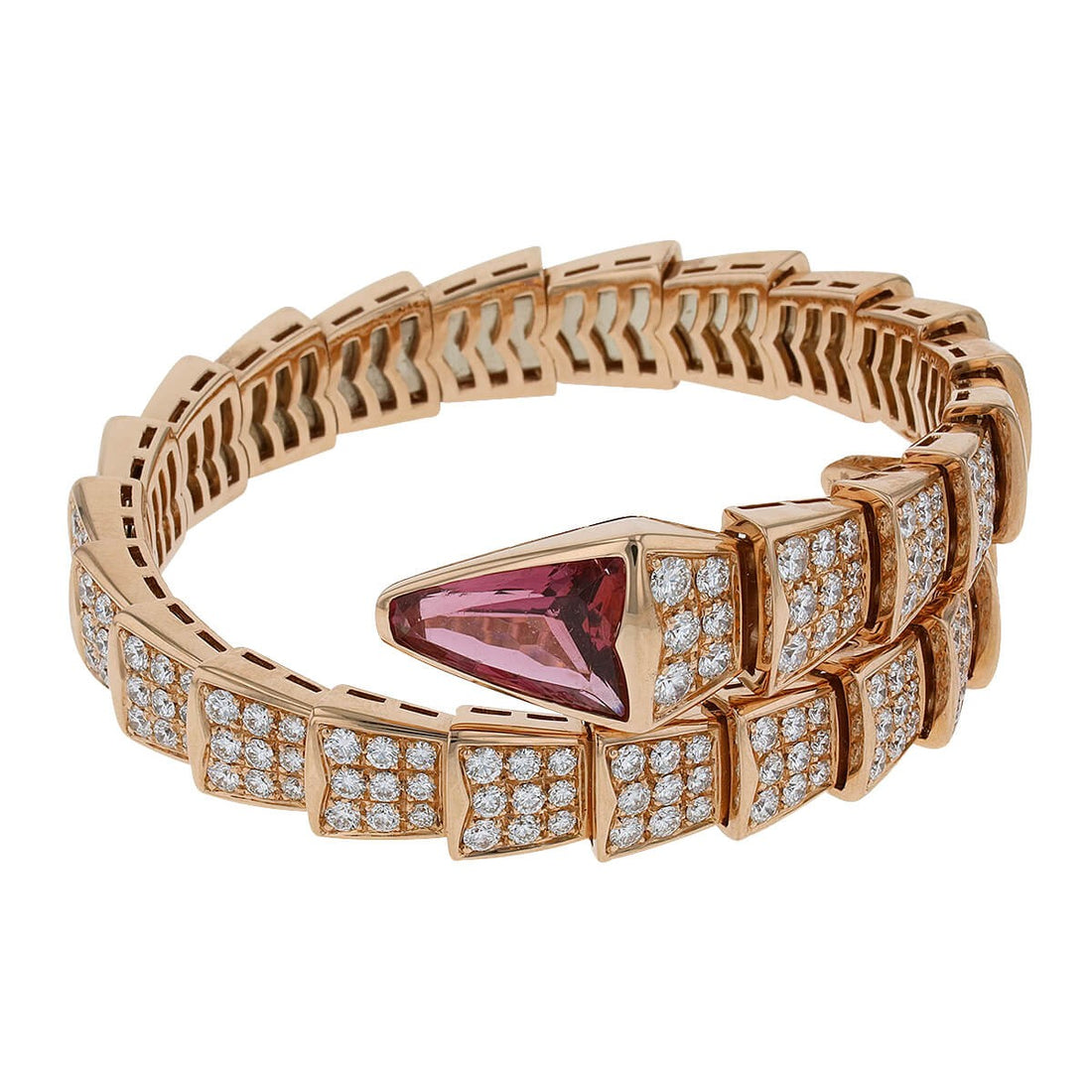 Bulgari Serpenti diamonds, tourmaline and gold bracelet