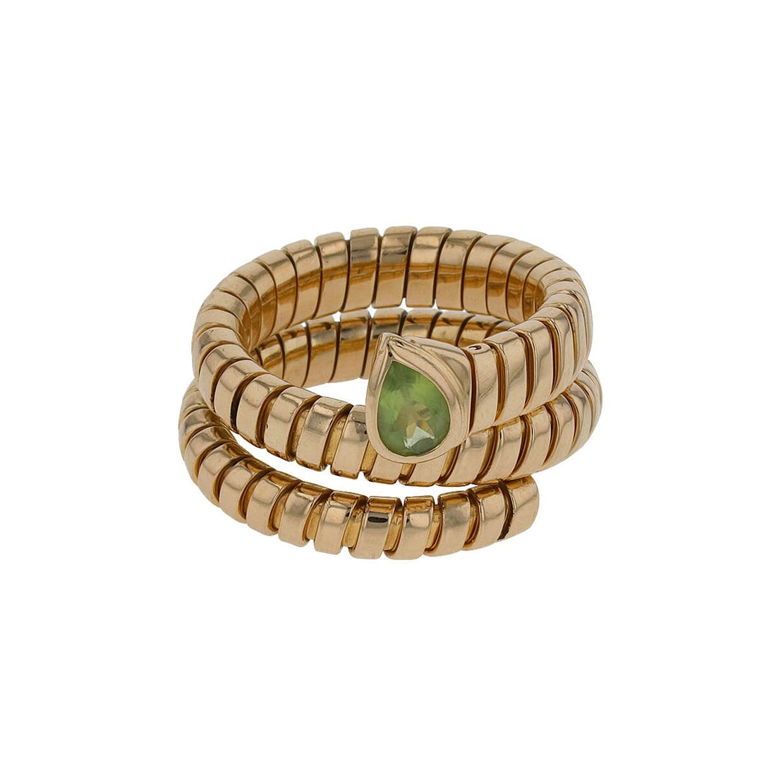 Bulgari Serpenti Tubogas gold and peridot ring