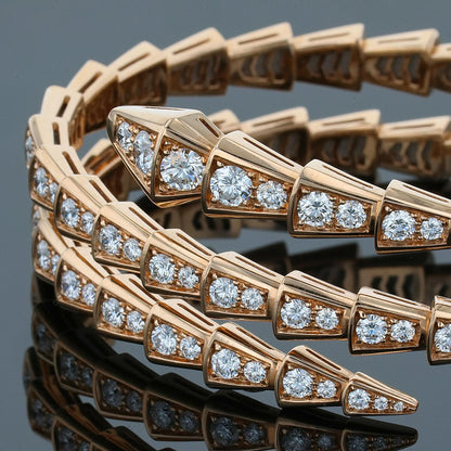 Bulgari Serpenti Viper diamonds and gold bracelet