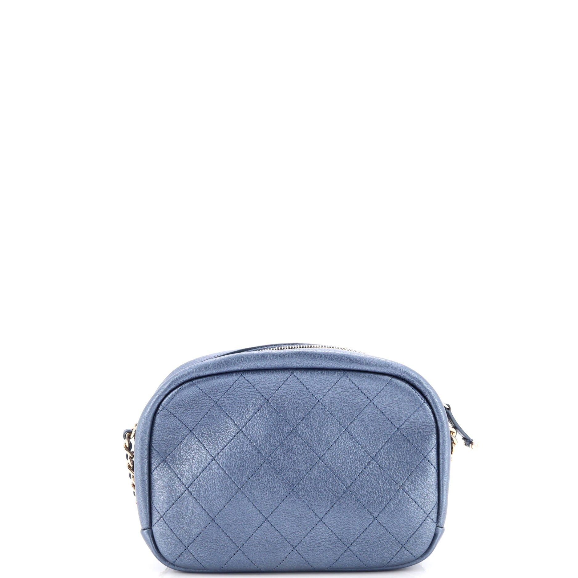 Chanel Casual Trip Camera Case Quilted Goatskin Large