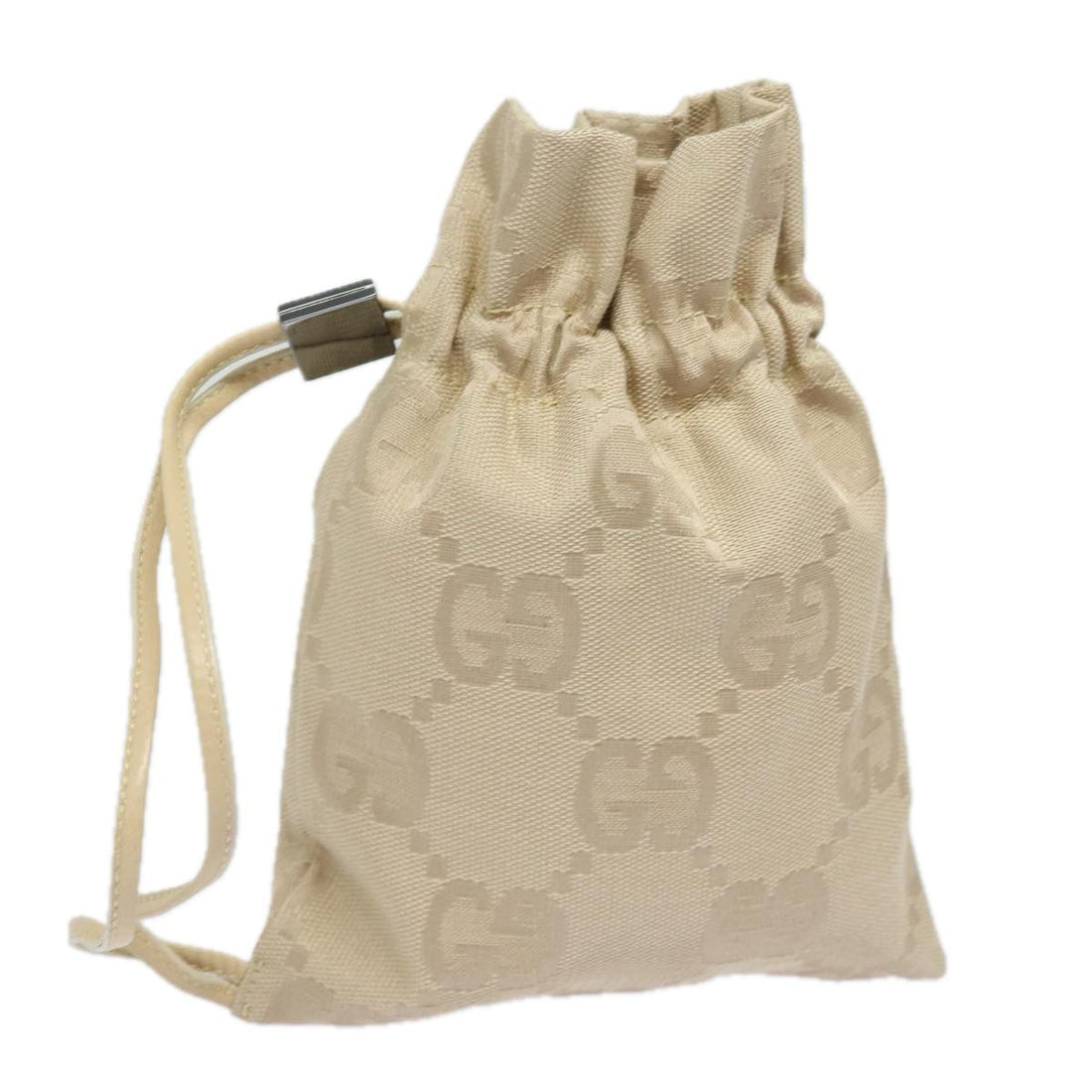 Gucci Gg Canvas Pouch Beige 039 1047 Auth