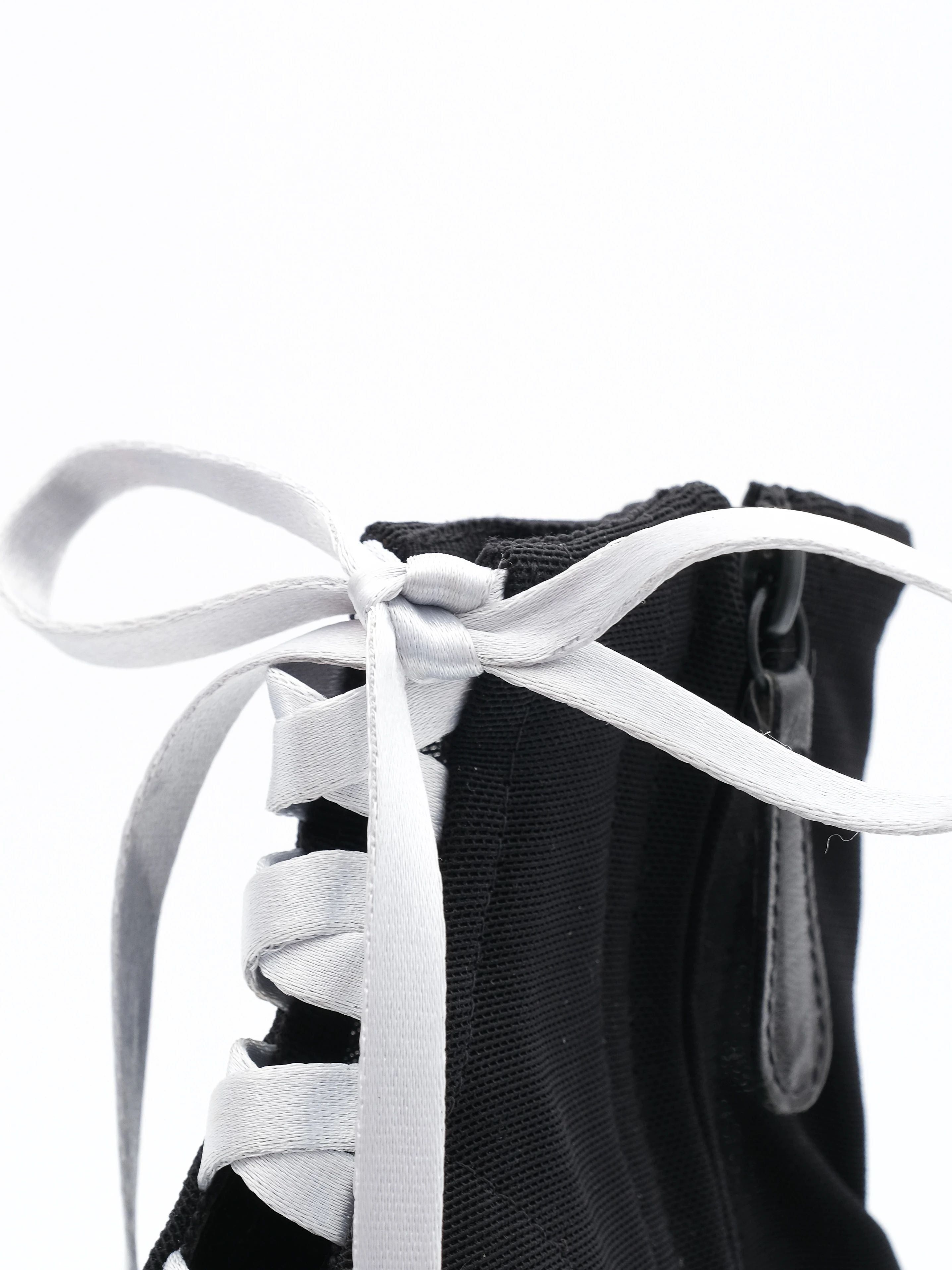 Vicini Black High-Heeled Shoes Size 38 with Lace-Up Detail