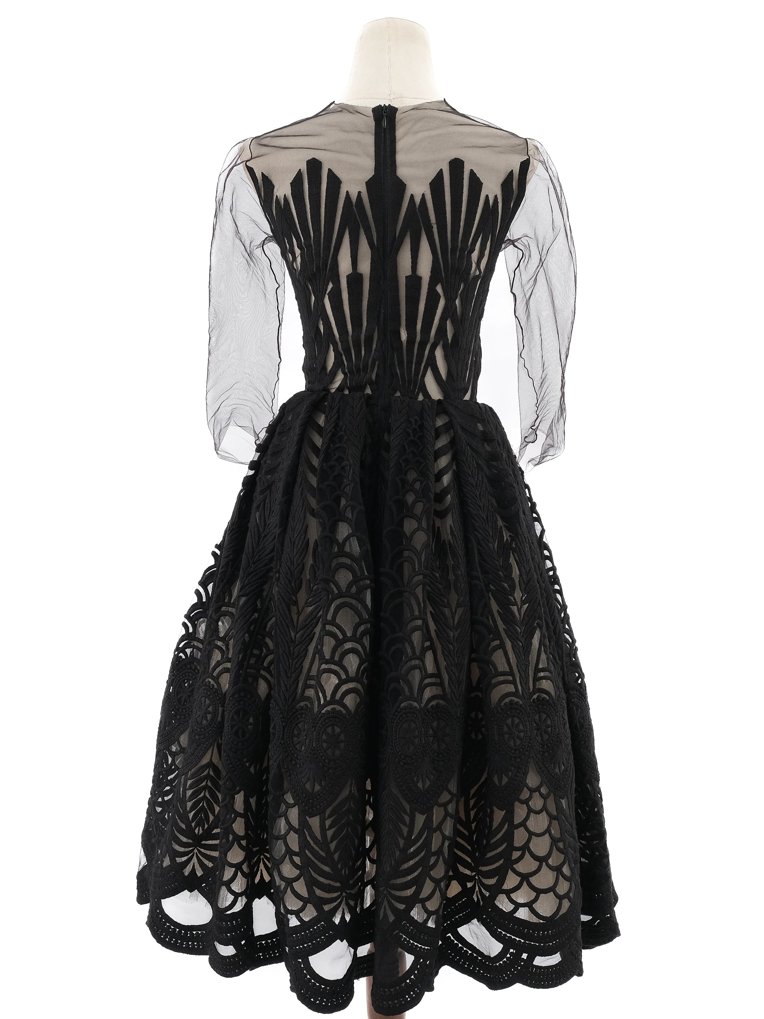 Excellent Bella Potemkina Black Lace Dress Size M