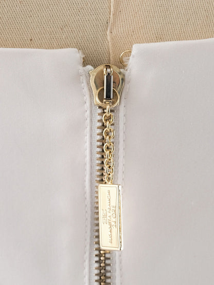 Elisabetta Franchi White Sleeveless Dress Size M Excellent Condition